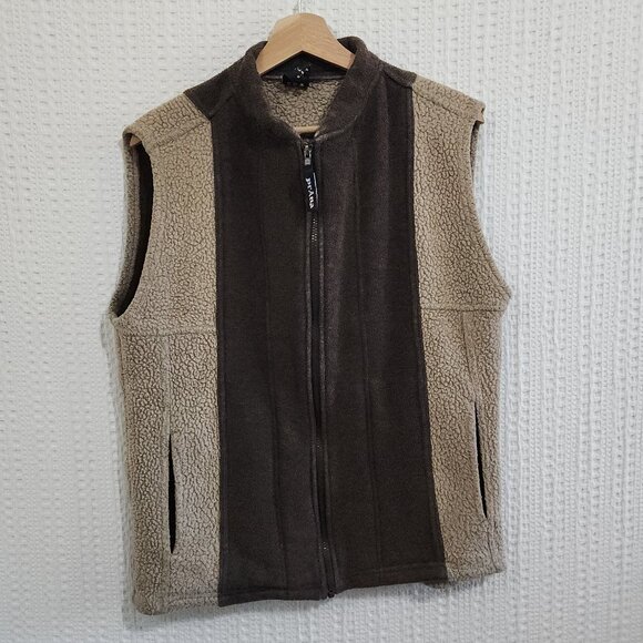 Prana Jackets & Blazers - Vintage Prana Brown and Tan Wool Sherpa Vest Women's Size Large